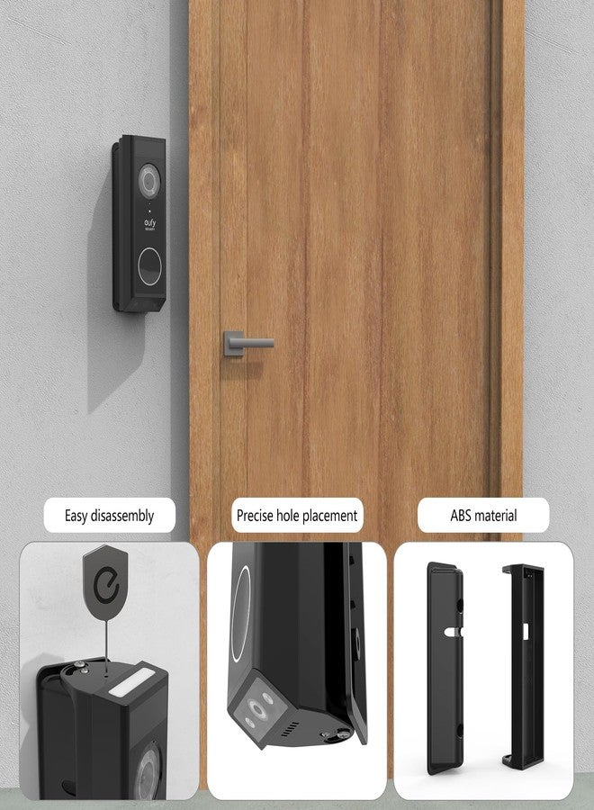 Holaca Doorbell Wall Mount for Eufy Security Video Doorbell E340, Adjustable 0 to 35 Degree Doorbell Angle Mount Plate Wedge Kit - Image 3